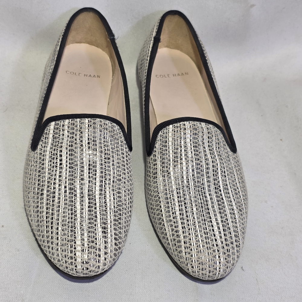 Cole Haan Size 5 B Sabrina Woven Loafer Flat Leather Textured Flat D43680 - Picture 3 of 9